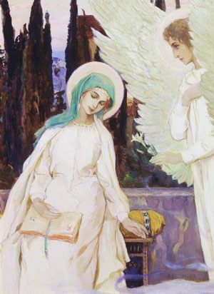 The Annunciation by Nesterov