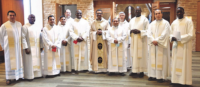 Taking part in Mass are students from the English and Cultural Studies Program at Sacred Heart Seminary & School of Theology 