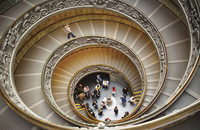 Winding stairwell as viewed from above