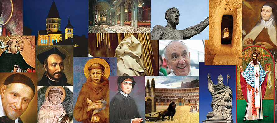 collage of historical religious figures