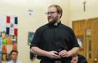 Brother Ken Homan, S.J. teaches high school students