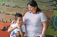 Sister Vilma Franco, S.P. with one of the many children in her ministry in El Salvador, her home country. 